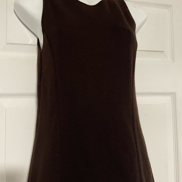 Bali wool blend tank dress with leather trim size 2 NWOT - Picture 2 of 3